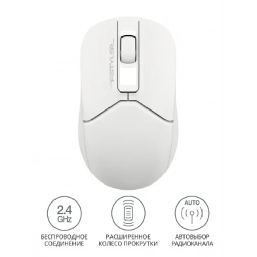 Мышь A4Tech Fstyler FG12 белый оптическая (1200dpi) беспроводная USB (3but) Мышь A4Tech Fstyler FG12 белый оптическая (1200dpi) беспроводная USB (3but)
